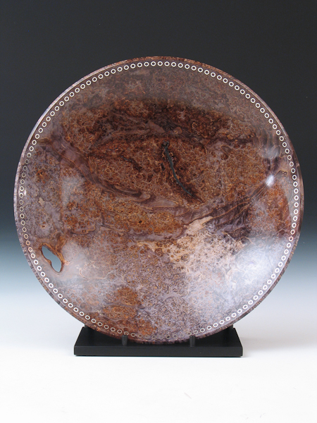 BLACK ASH BURL PLATE - detail